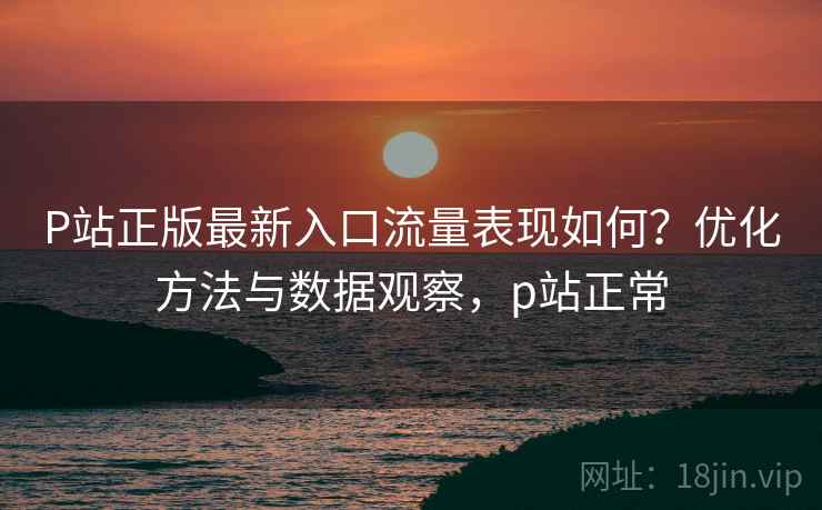 P站正版最新入口流量表现如何?优化方法与数据观察,p站正常 第2张 P站正版最新入口流量表现如何?优化方法与数据观察,p站正常 第2张