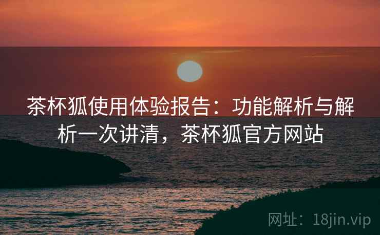 茶杯狐使用体验报告：功能解析与解析一次讲清，茶杯狐官方网站  第2张