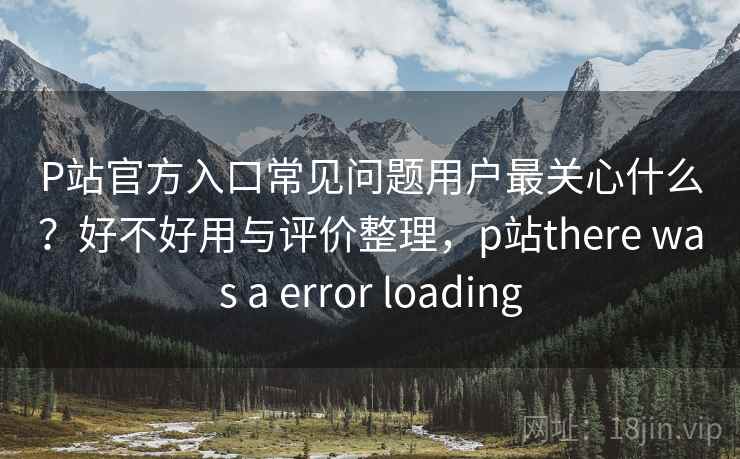 P站官方入口常见问题用户最关心什么？好不好用与评价整理，p站there was a error loading