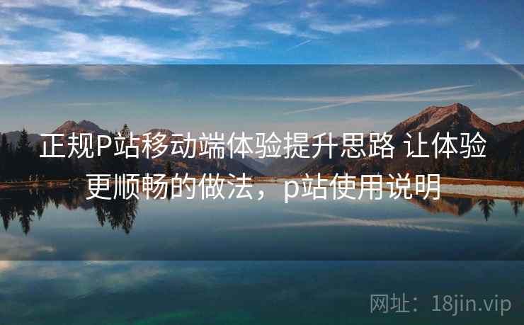 正规P站移动端体验提升思路 让体验更顺畅的做法，p站使用说明  第2张