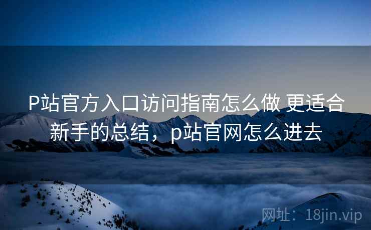 P站官方入口访问指南怎么做 更适合新手的总结,p站官网怎么进去 第1张 P站官方入口访问指南怎么做 更适合新手的总结,p站官网怎么进去 第1张