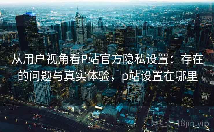 从用户视角看P站官方隐私设置：存在的问题与真实体验，p站设置在哪里  第1张