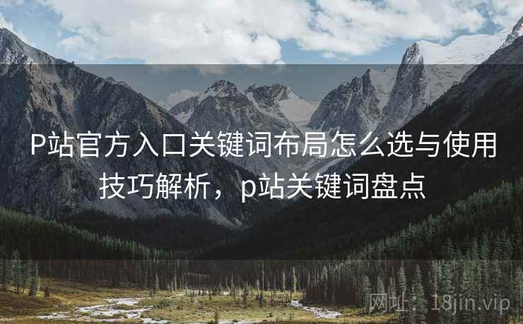 P站官方入口关键词布局怎么选与使用技巧解析，p站关键词盘点  第1张
