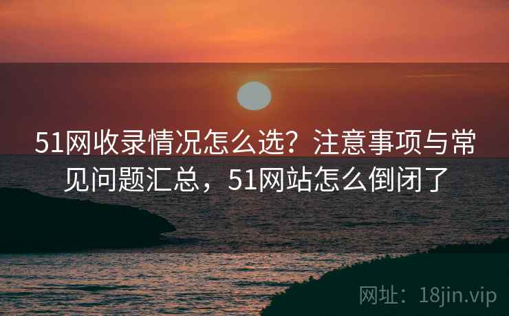 51网收录情况怎么选？注意事项与常见问题汇总，51网站怎么倒闭了  第2张