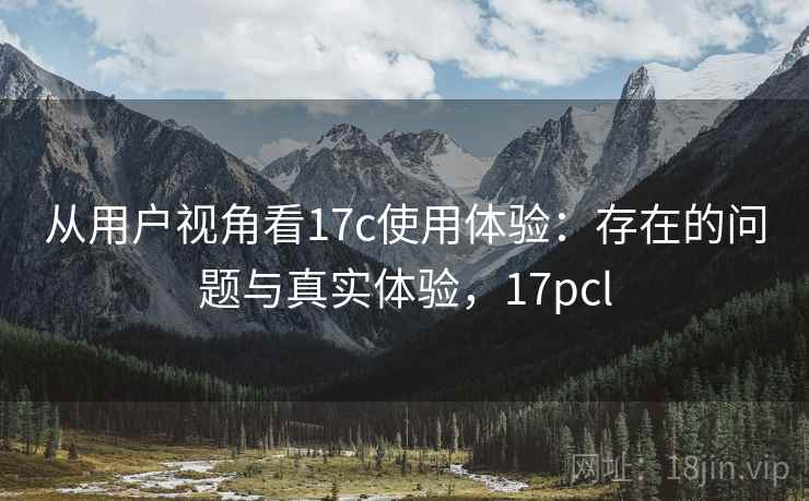 从用户视角看17c使用体验：存在的问题与真实体验，17pcl  第1张