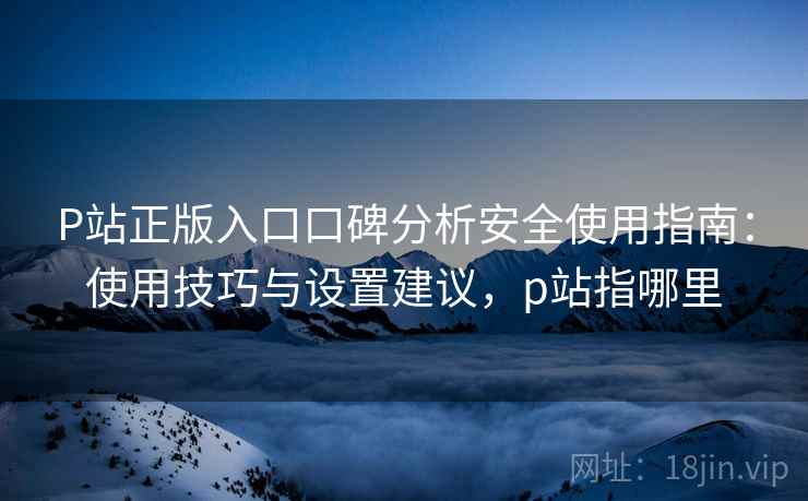 P站正版入口口碑分析安全使用指南：使用技巧与设置建议，p站指哪里  第1张